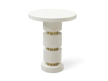 SAHARA - Round wooden high side table by JOSÉ LEITE DE CASTRO - view 2